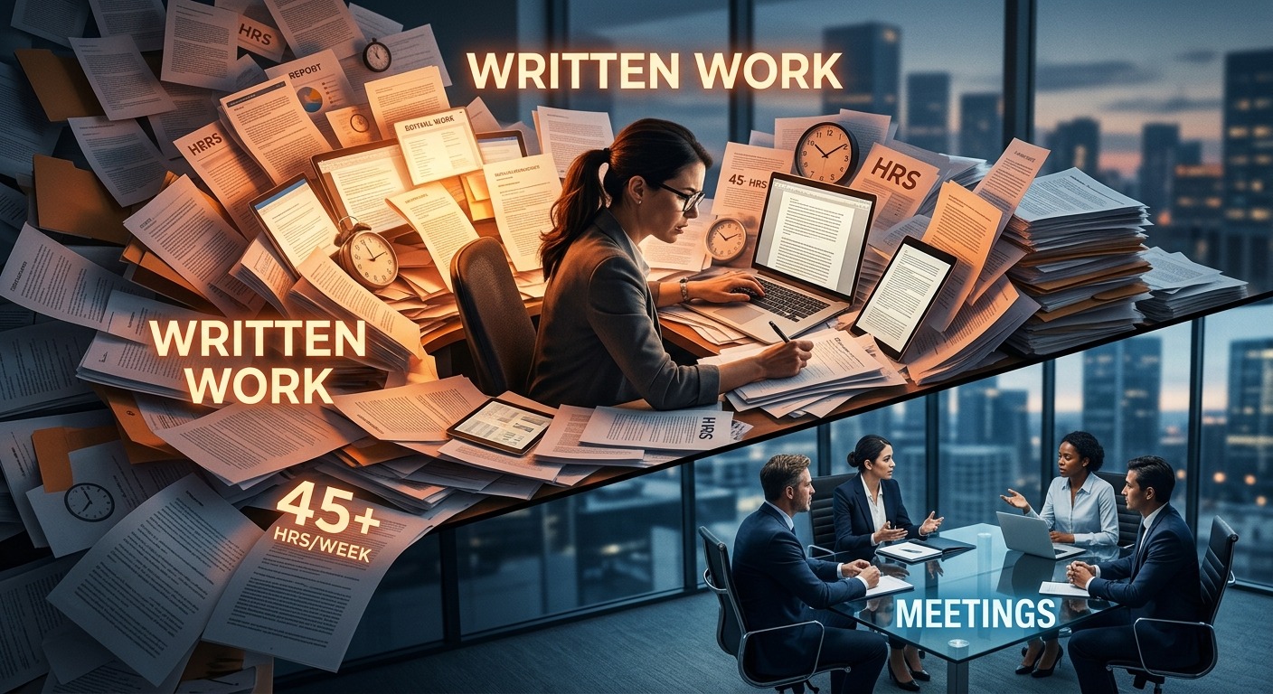 Written Work Steals More Time Than Meetings Do for Most Professionals