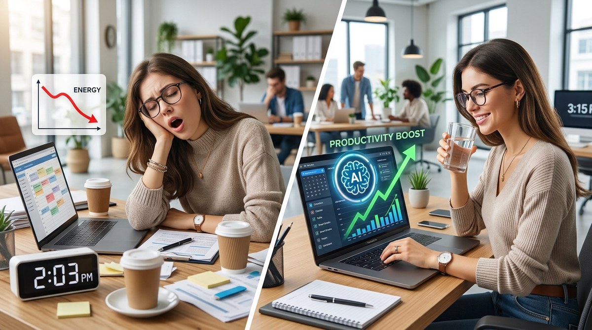 Why Your Energy Levels Drop at 2 PM (And How AI Can Fix Your Afternoon Slump)